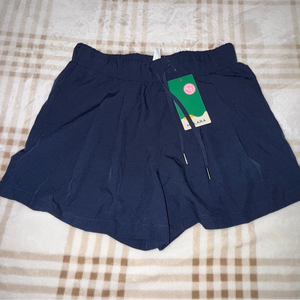 Halara Navy Blue High Waisted Active Drawstring Shorts XS NWT JBBCX